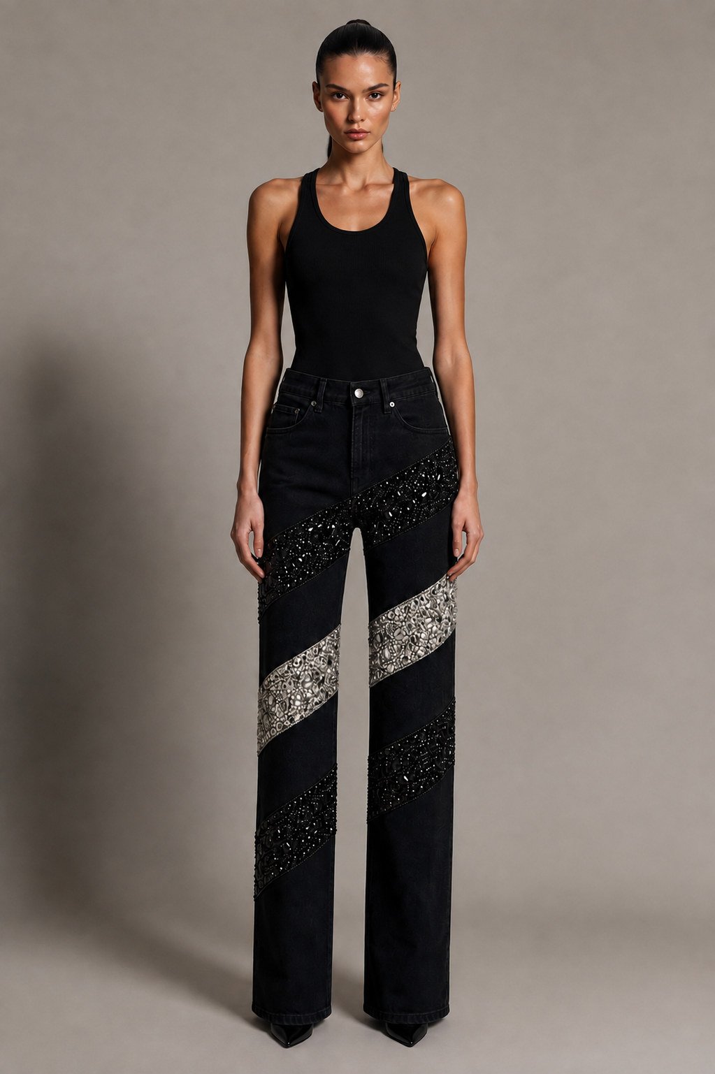 Peça 04, calça bordada