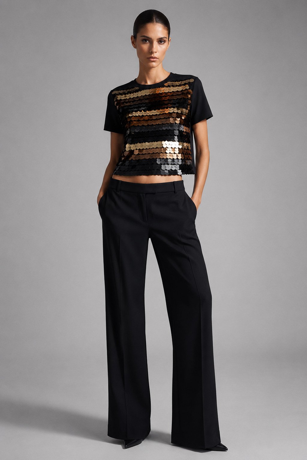 Peça 02, camiseta cropped bordada
