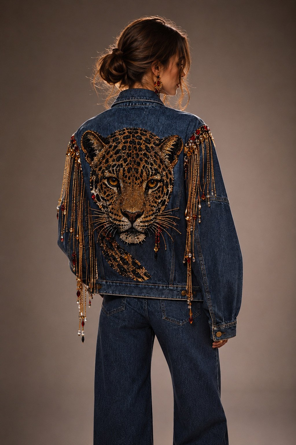 Peça 19, jaqueta jeans bordada